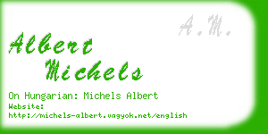 albert michels business card
